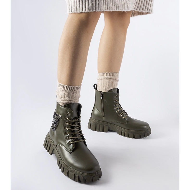 Botins Spadafore verde escuro com bolso 1
