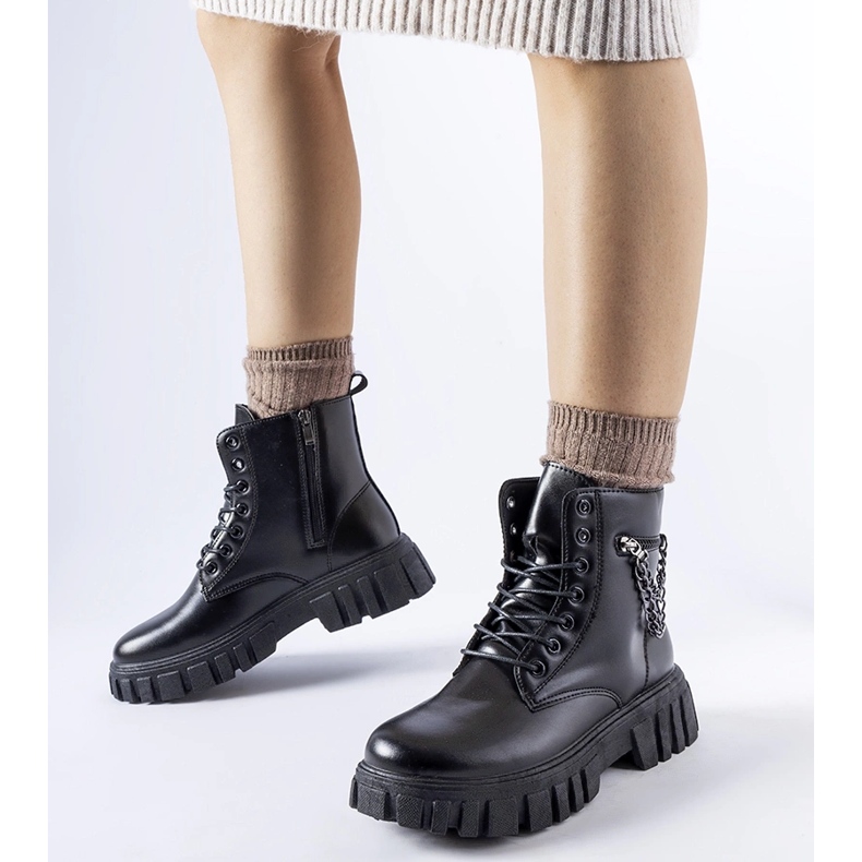 Botas pretas com bolso Spadafore preto 1