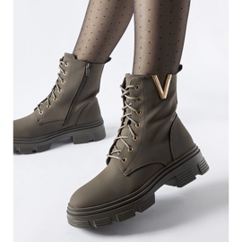 Botins Fru com isolamento fosco verde escuro 1
