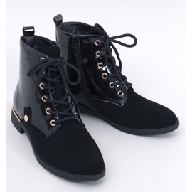 Ninas Botins pretos com cadarço 1