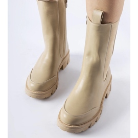 Botins Morbello com isolamento maciço bege 1