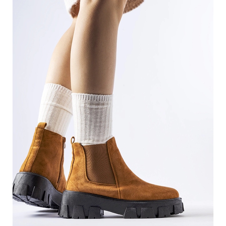 Sapatos baixos marrons com sola enorme Willo marrom 1