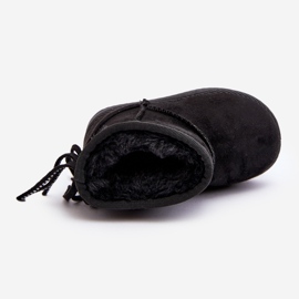 Botas infantis isoladas para neve com franjas, Mikyla preta preto 1 Botas infantis isoladas para neve com franjas, Mikyla preta preto 1