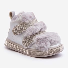Botas de neve com isolamento Leela prata infantil 2