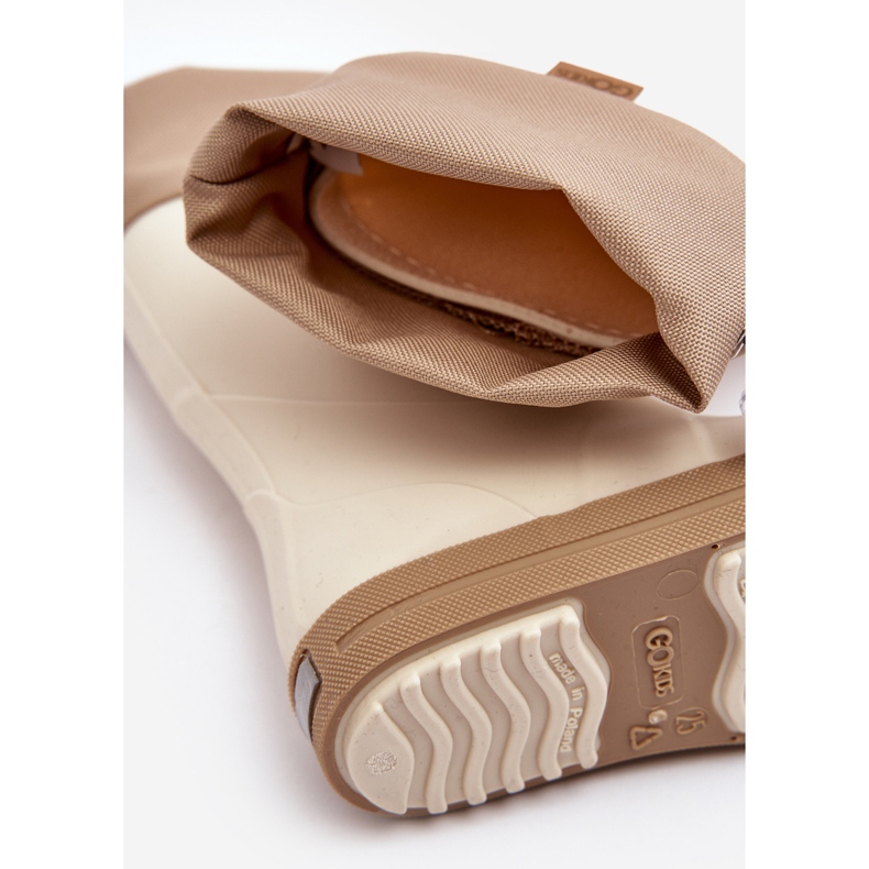 Lemigo Botas Wellington infantis Wave Gokids 983 com gola, bege 1 Lemigo Botas Wellington infantis Wave Gokids 983 com gola, bege 1