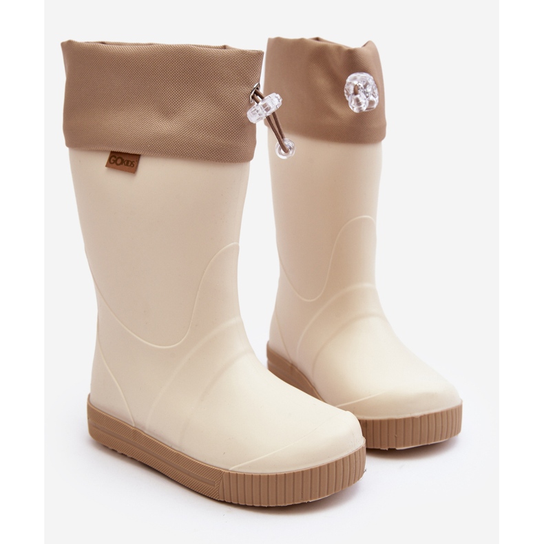 Lemigo Botas Wellington infantis Wave Gokids 983 com gola, bege 2