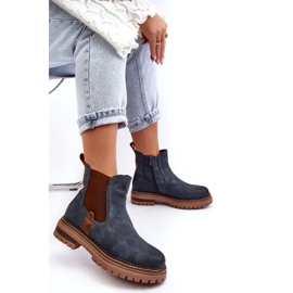 Evento Botas Chelsea femininas isoladas com salto plano, Blue Myrine azul 1