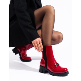 W. Potocki Botas de mulher Jodhpur lacadas vermelho Potocki 1 W. Potocki Botas de mulher Jodhpur lacadas vermelho Potocki 1