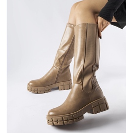 Botas baixas Ceredano com isolamento marrom bege 1