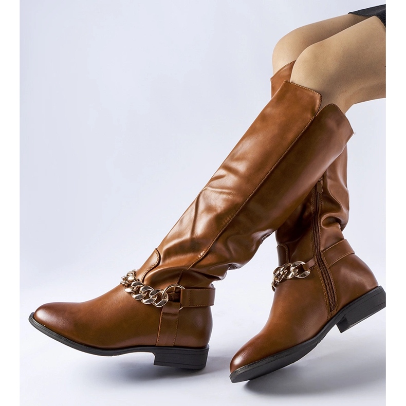 Botas marrons com isolamento e corrente da Millies castanho 1