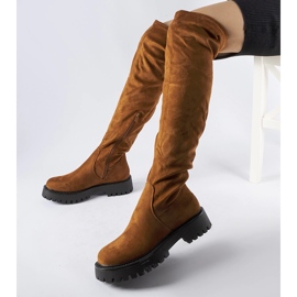 Botas longas marrons com sola maciça da Kossuth castanho 1