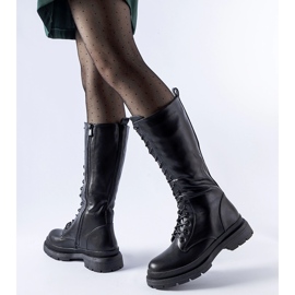Botas isoladas pretas com atacadores Bahiya preto 1 Botas isoladas pretas com atacadores Bahiya preto 1