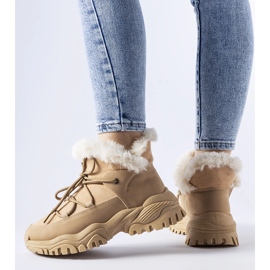 News Botas de neve com isolamento bege da Petaluma 1
