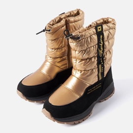 Evento Botas altas de neve com isolamento metálico Taziano dourado 1