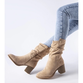 Botas de cowboy com isolamento bege, Filomena 2