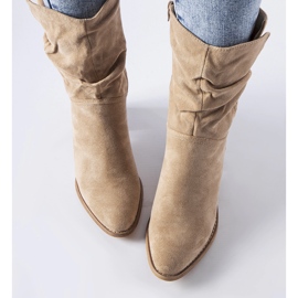 Botas de cowboy com isolamento bege, Filomena 1