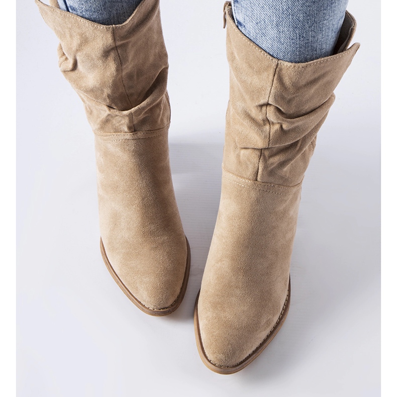 Botas de cowboy com isolamento bege, Filomena 1 Botas de cowboy com isolamento bege, Filomena 1