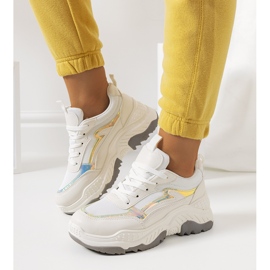 Tênis Gossett bege branco 2