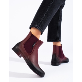 Botas T.Sokolski chelsea de mulher cor de vinho vermelho 2