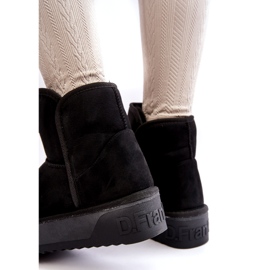 Botas de neve feminina à prova d'água vegana na plataforma preta D.Franklin preto 4