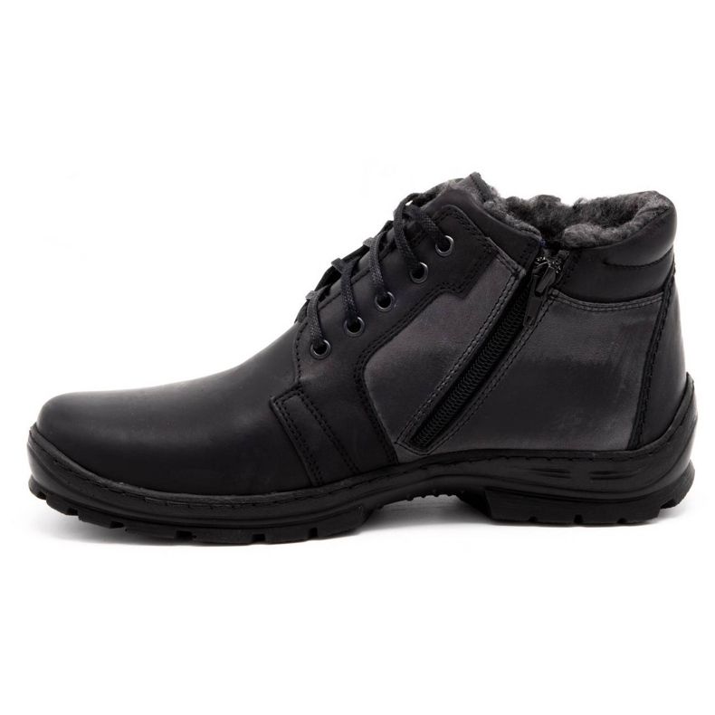 Polbut Botas de inverno masculinas pretas K9 preto 1