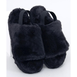 Chinelos femininos com elástico Quarr Preto 1