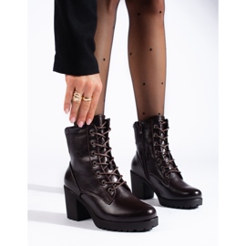 Botins marrons da Daszyński castanho marrom 1