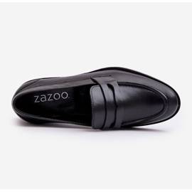 Mocassins de couro masculino Zazoo 1570/1 pretos 2