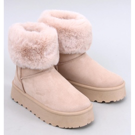 Botas de neve com plataforma Tayna Bege com pele 1