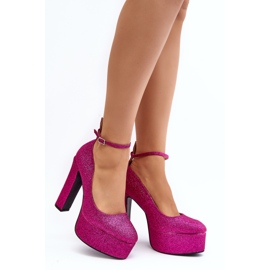 Sapatos de salto alto com glitter Fuchsia Mommoi rosa 1 Sapatos de salto alto com glitter Fuchsia Mommoi rosa 1