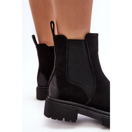 Botas Chelsea isoladas femininas com zíper, Vesta preta preto 2