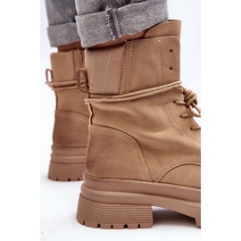 Botins femininos Trapper com sola grossa, Bege Narelona 1 Botins femininos Trapper com sola grossa, Bege Narelona 1