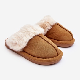 Chinelos infantis com pele Camel Befana castanho 1