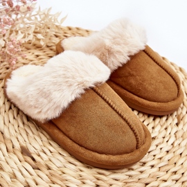 Chinelos infantis com pele Camel Befana castanho 2