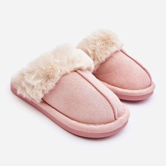 Chinelos infantis Befana rosa com pele 1 Chinelos infantis Befana rosa com pele 1