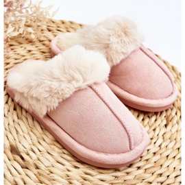 Chinelos infantis Befana rosa com pele 2 Chinelos infantis Befana rosa com pele 2