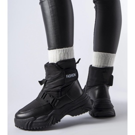 Botas de neve pretas com isolamento Mernicco e velcro preto 1