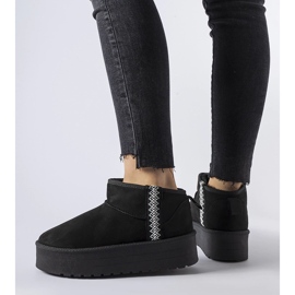 Botas de neve com plataforma Dennison pretas preto 1 Botas de neve com plataforma Dennison pretas preto 1