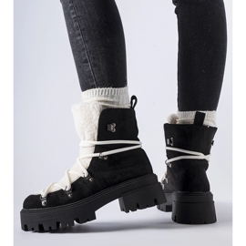 Botas de trabalho pretas com lingueta decorativa de Perugia preto 1 Botas de trabalho pretas com lingueta decorativa de Perugia preto 1