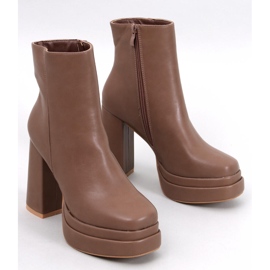 Botas confortáveis ​​com plataforma Charokee Khaki castanho 1