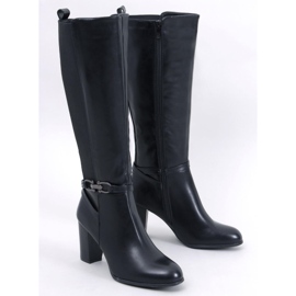 Botas clássicas Milss pretas de salto alto preto 1