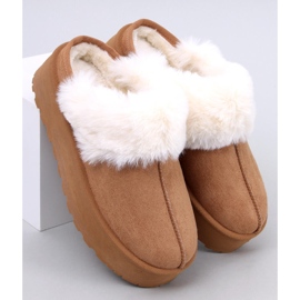 Chinelos de neve com plataforma Allod Camel castanho 1