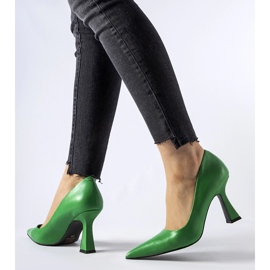 Sapatos Green Tore com salto assimétrico verde 1