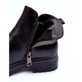 Botas femininas Black isolado de couro ecológico preto 4