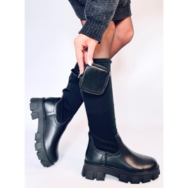 Botas pretas Aytes com bolsa preto 1