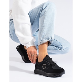 Sapatilhas desportivas femininas Vinceza pretas preto 1