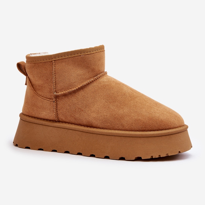 Botas femininas de neve com plataforma Camel Pirette marrom 2