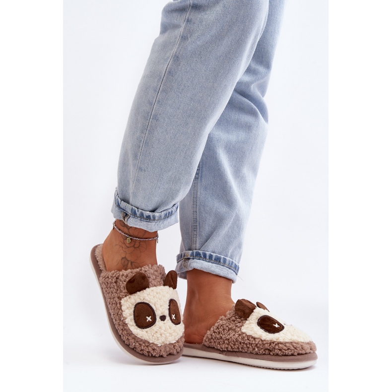 Chinelos femininos quentes marrom Priseth 1