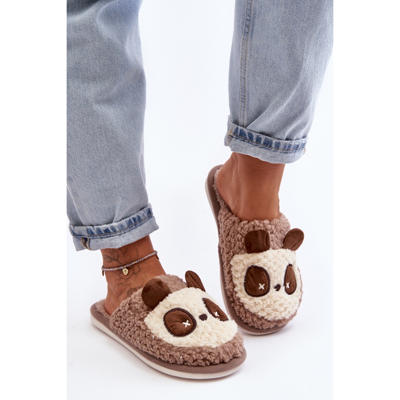 Chinelos femininos quentes marrom Priseth castanho 2