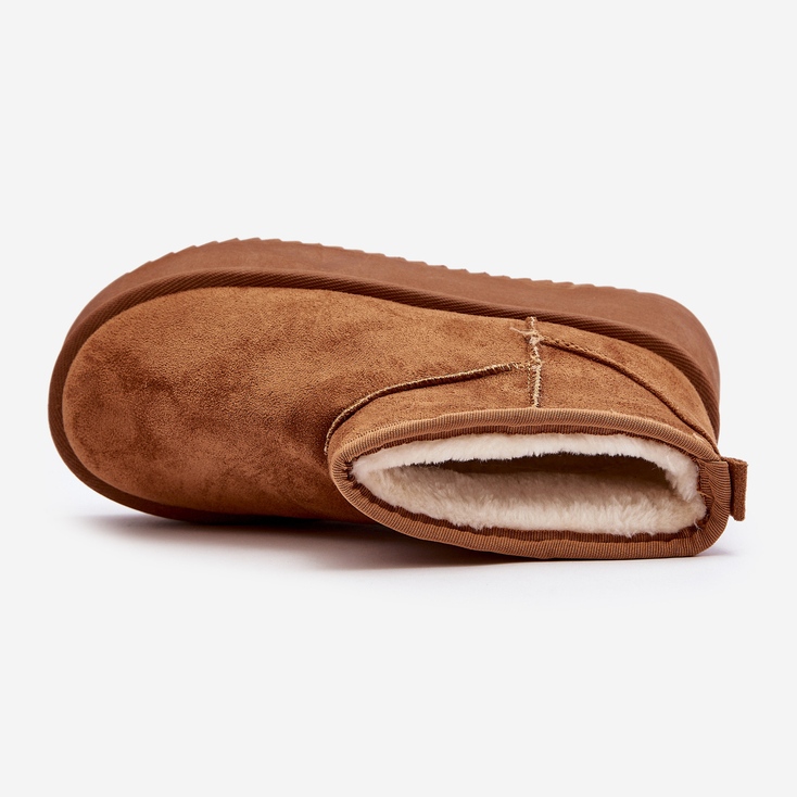 Botas de neve femininas com sola grossa Camel Caliksa castanho 2